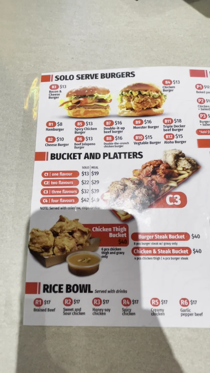 Menu, Uncle Doc's