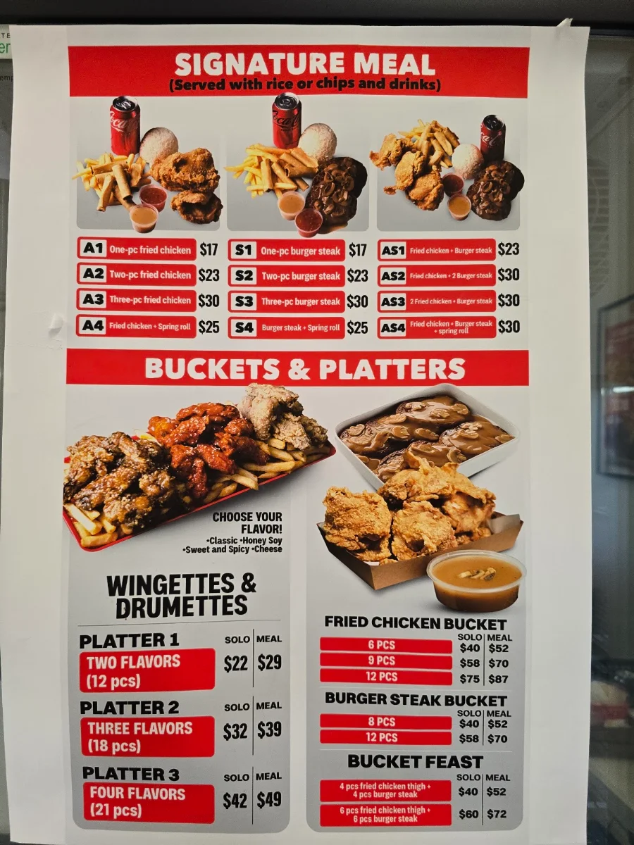 Menu, Uncle Doc's