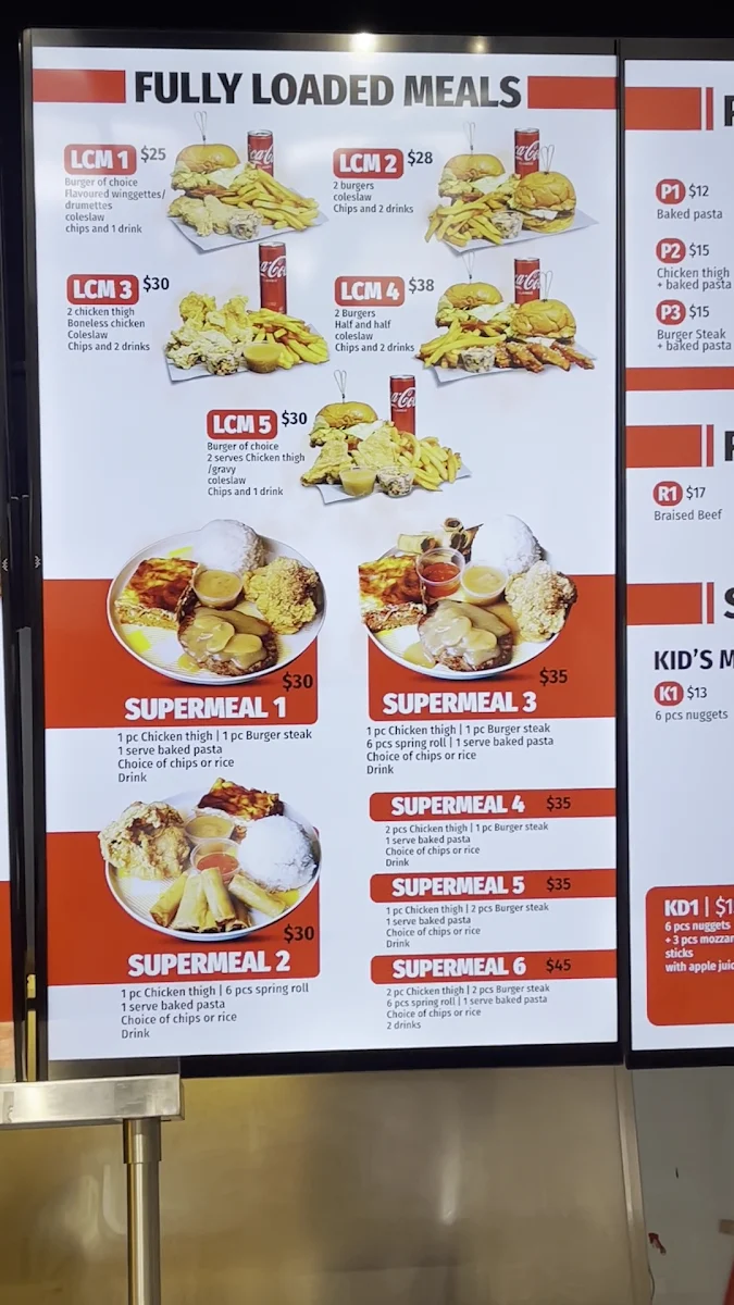 Menu, Uncle Doc's
