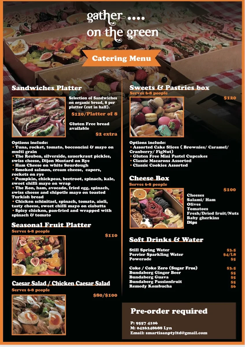 Menu, Gather On The Green