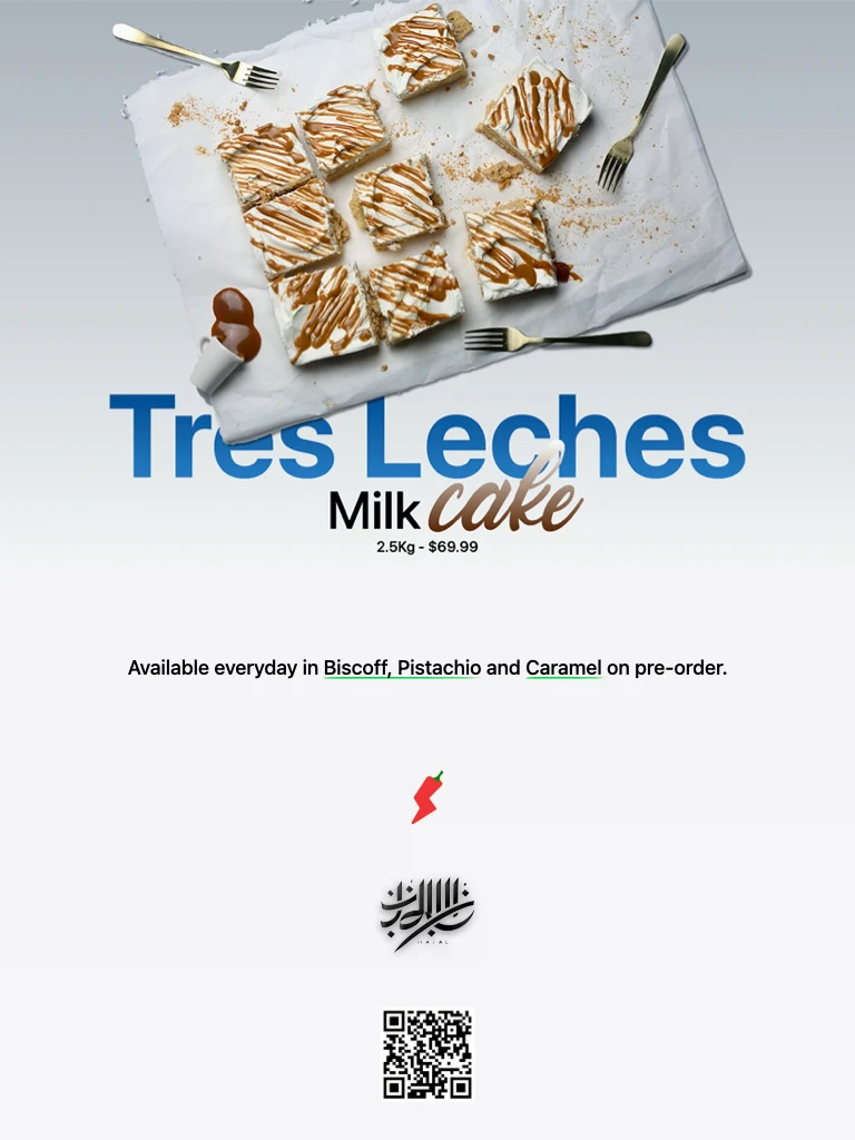 Menu, Tanzeela Foods