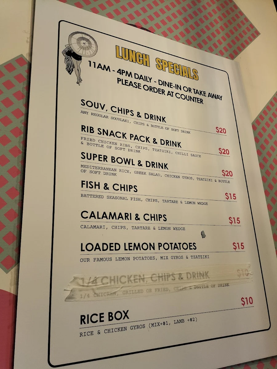 Menu, Miss Pickle 1971 Restaurant Point Cook