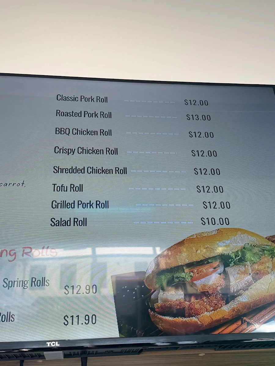 Menu, Bánh Mì plenty