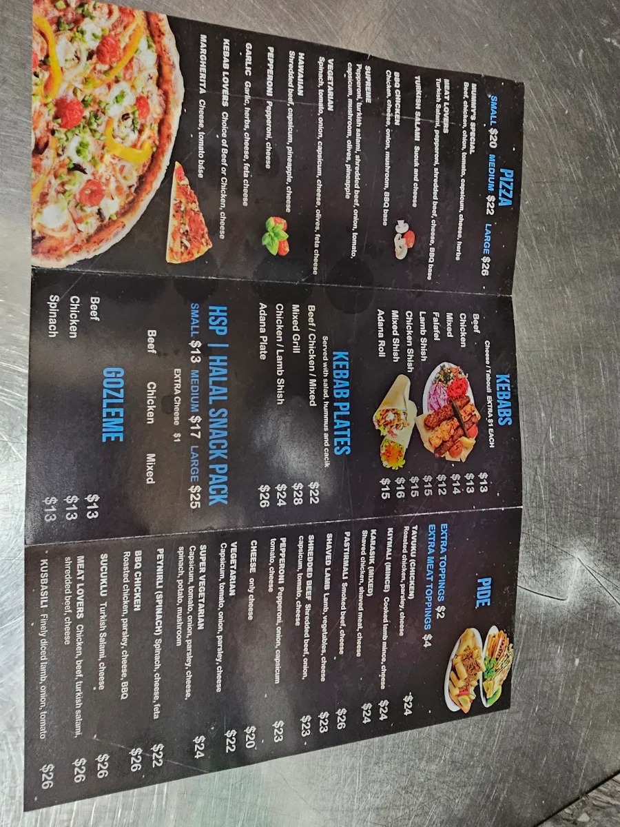 Menu, Mummy's Kebabs