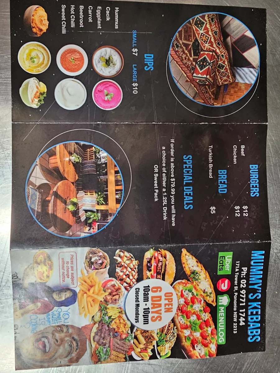 Menu, Mummy's Kebabs