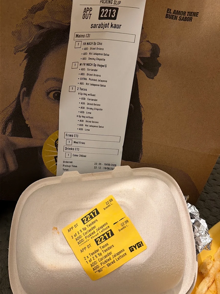 Menu, Guzman y Gomez - Greenacres