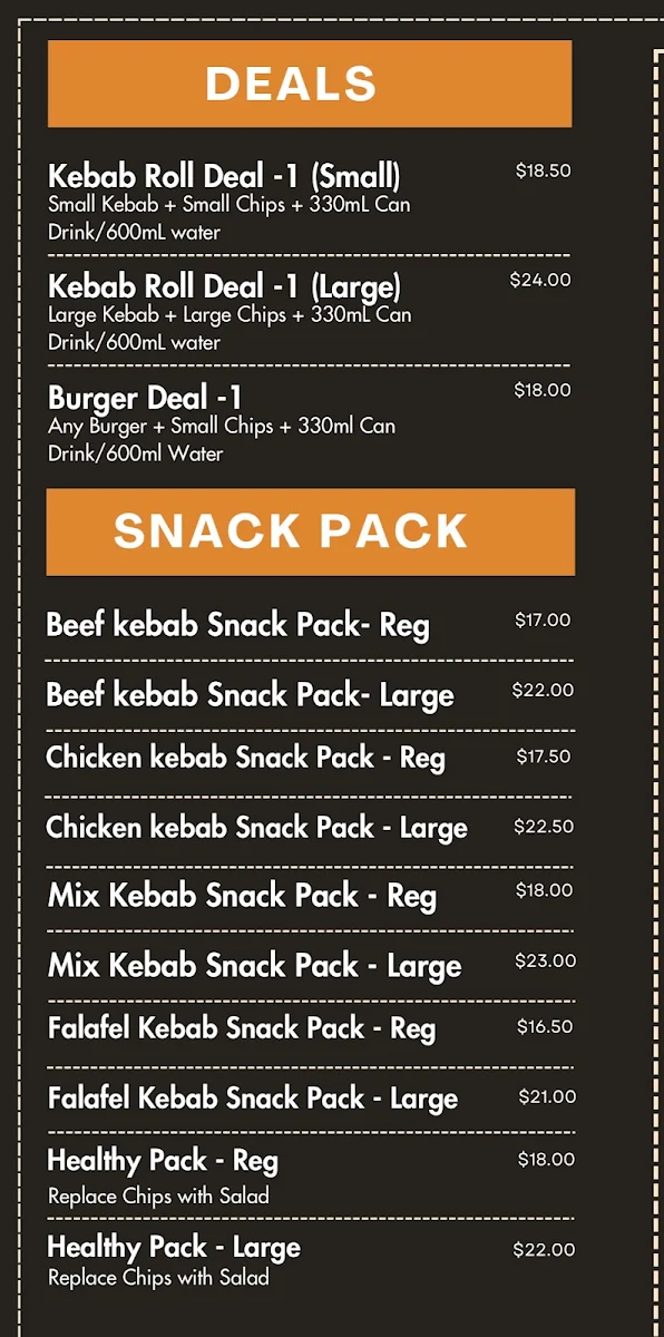 Menu, Yatala Kebab(Pizza)