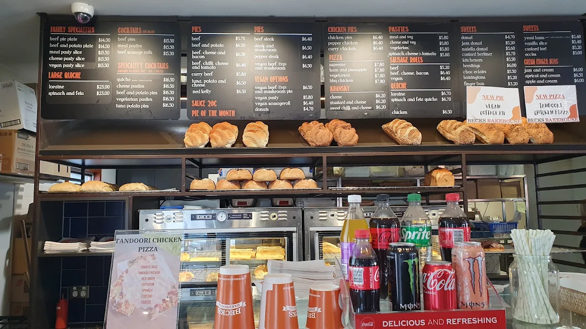 Menu, Beck's Bakehouse
