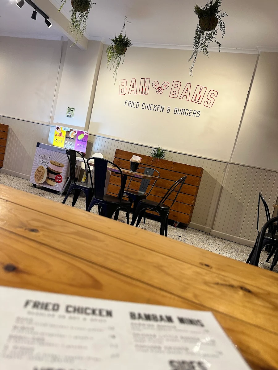 Menu, Bam Bams - Fried Chicken and Burgers