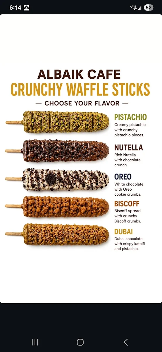 Menu, ALBAIK SWEET & CAFE