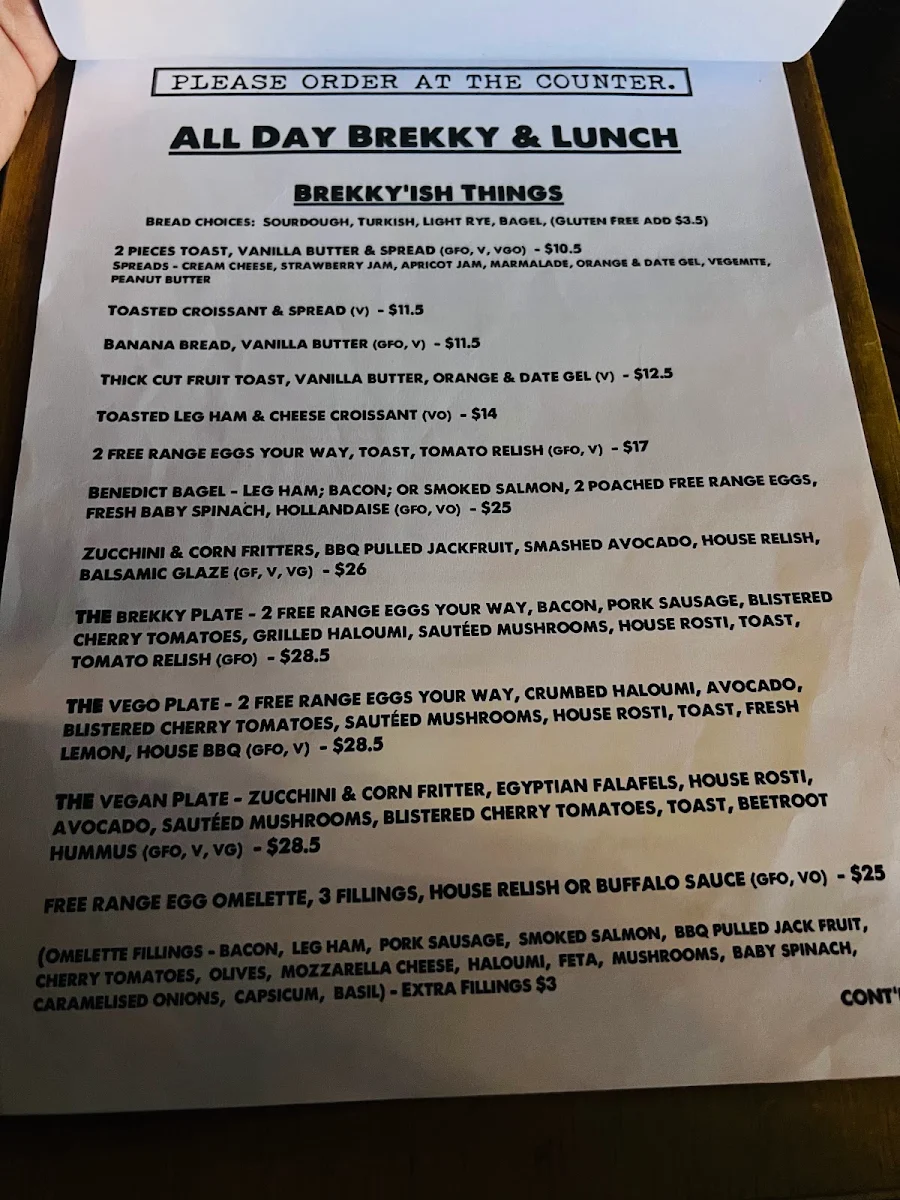 Menu, Dark Arts Cafe & Bar