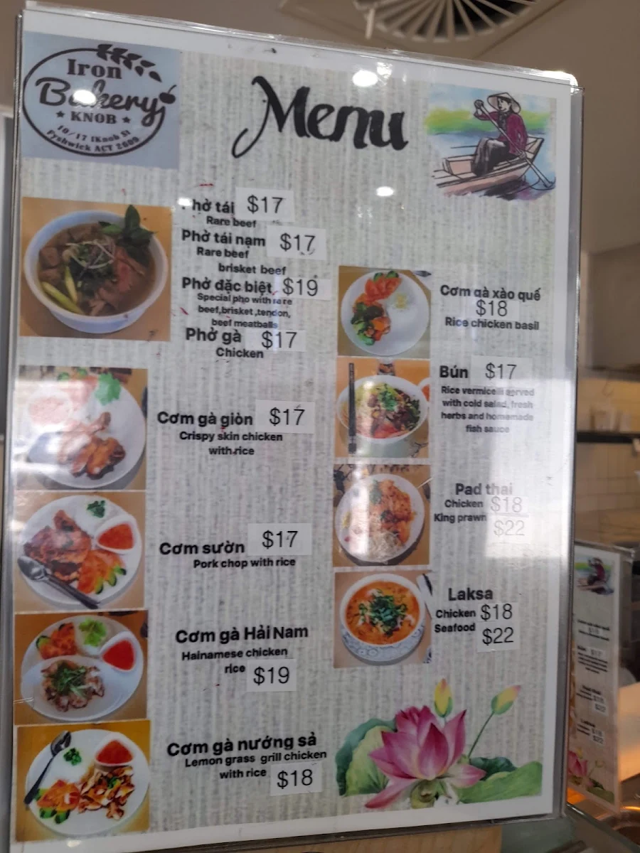 Menu, Iron Knob Bakery & Deli