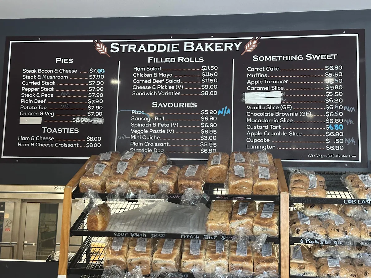Menu, Straddie Island Bakery