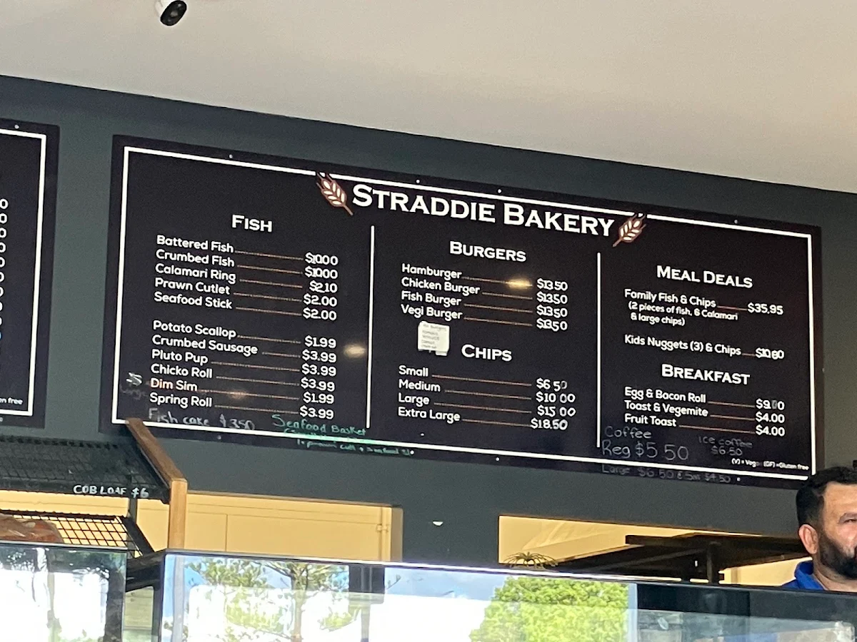 Menu, Straddie Island Bakery