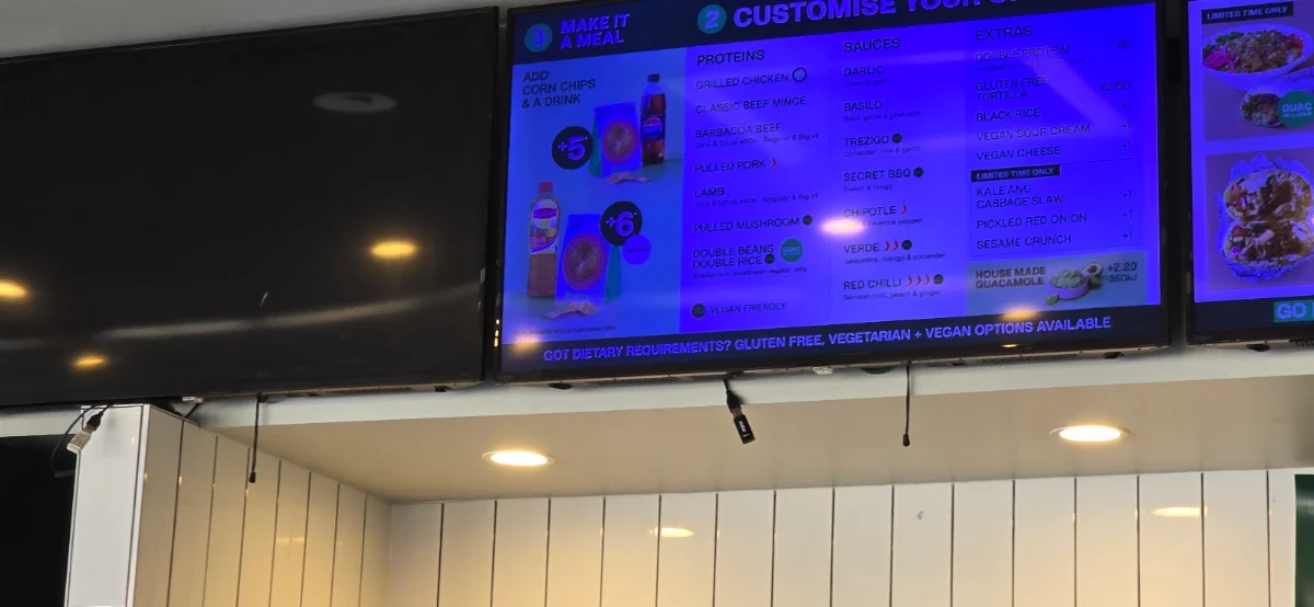Menu, Zambrero Lawnton