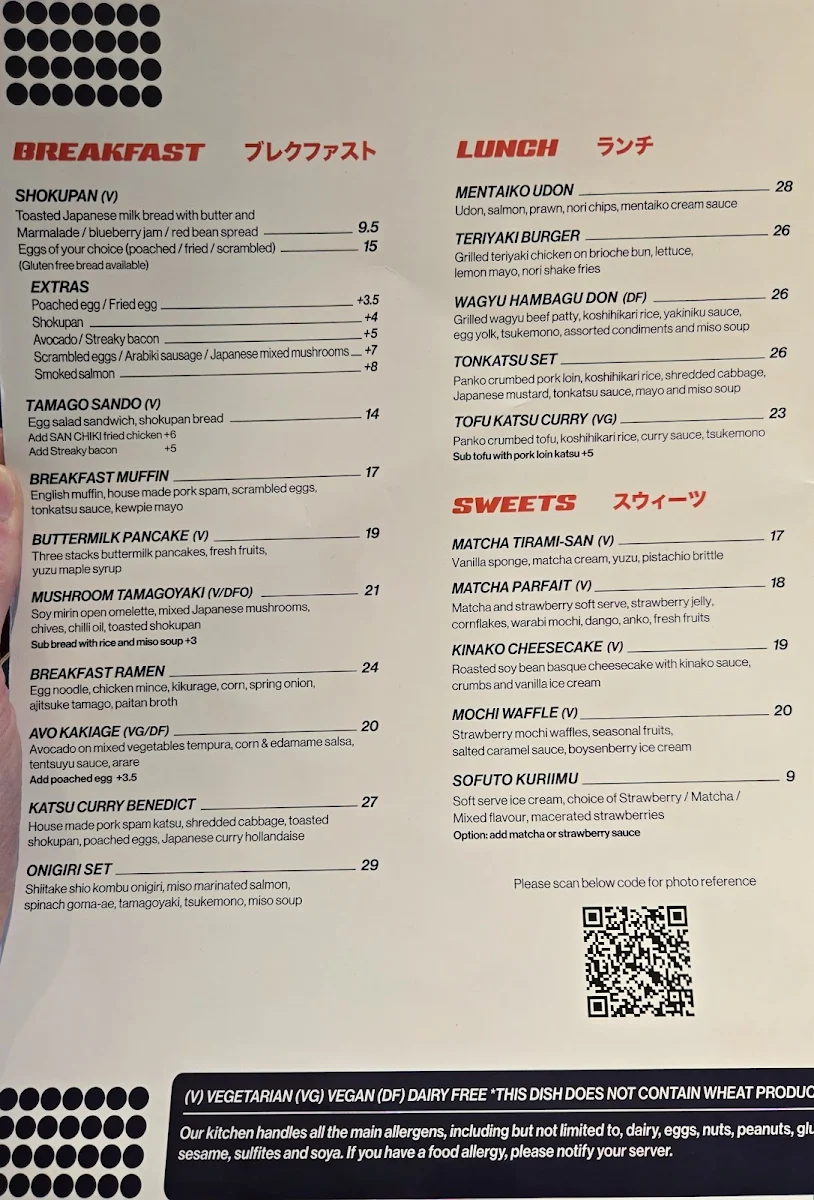 Menu, Operator San