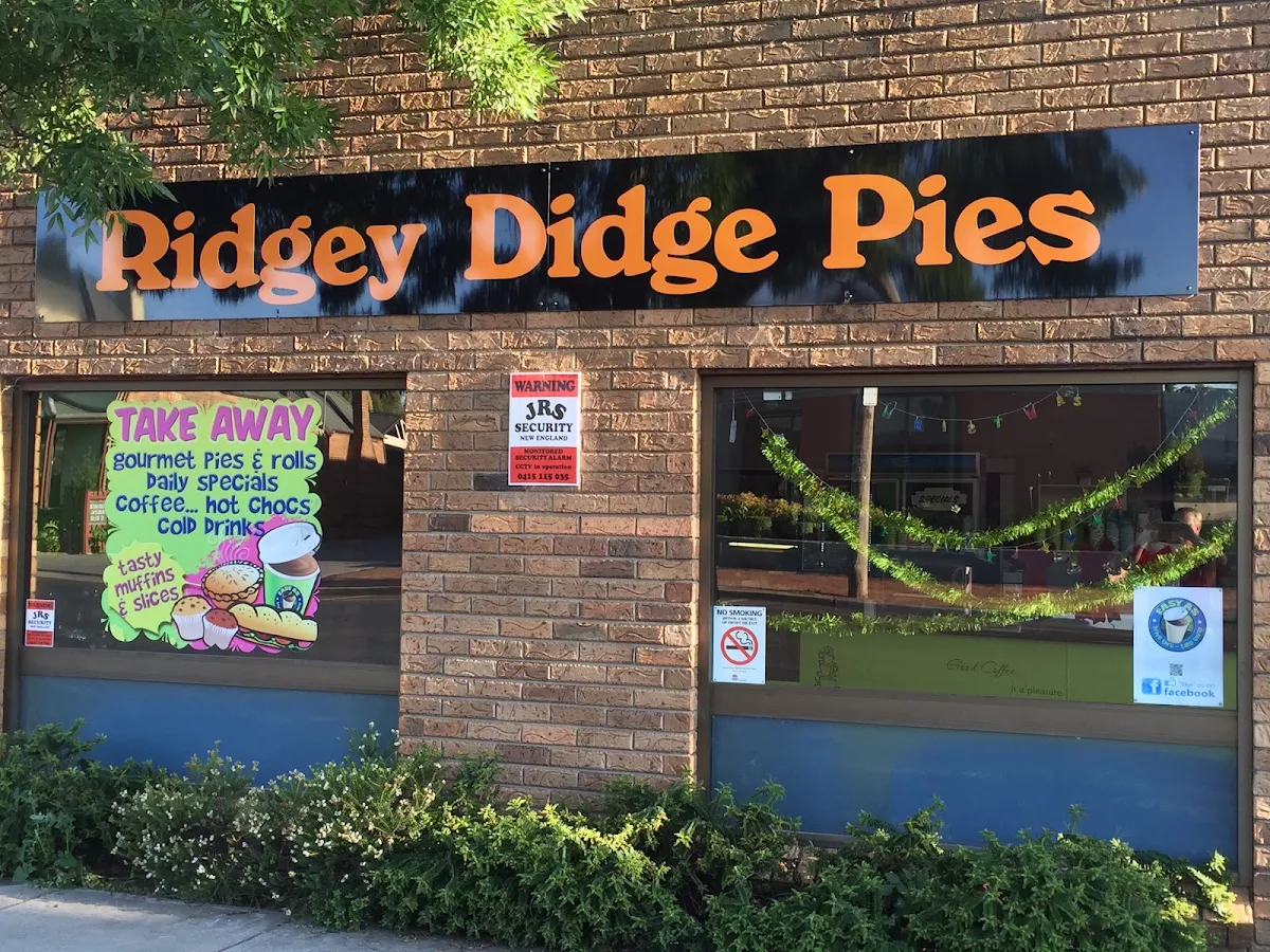 Menu, Ridgey Didge Pies Armidale
