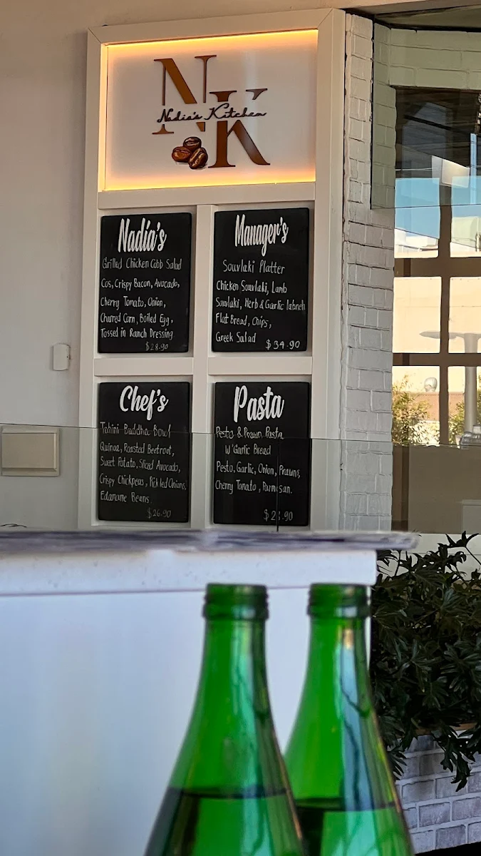 Menu, Nardia's Kitchen Wollongong