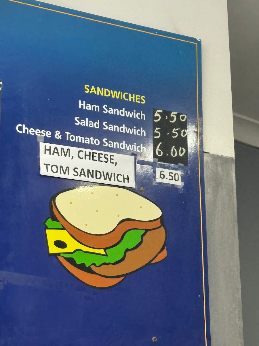 Menu, Terry Street Take Away