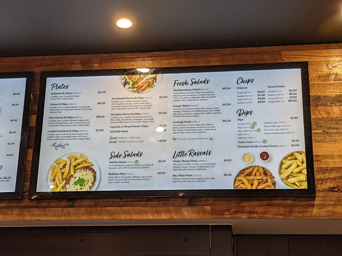 Menu, Schnitz Bayside