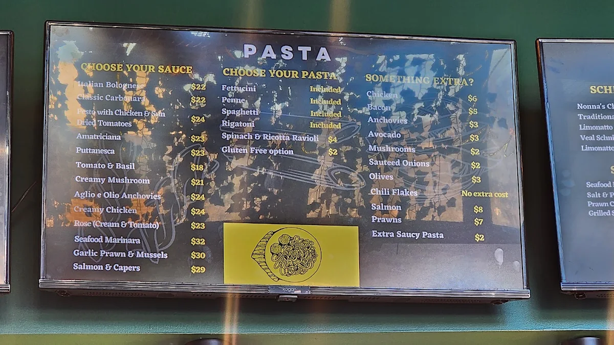 Menu, KNOT JUST PASTA
