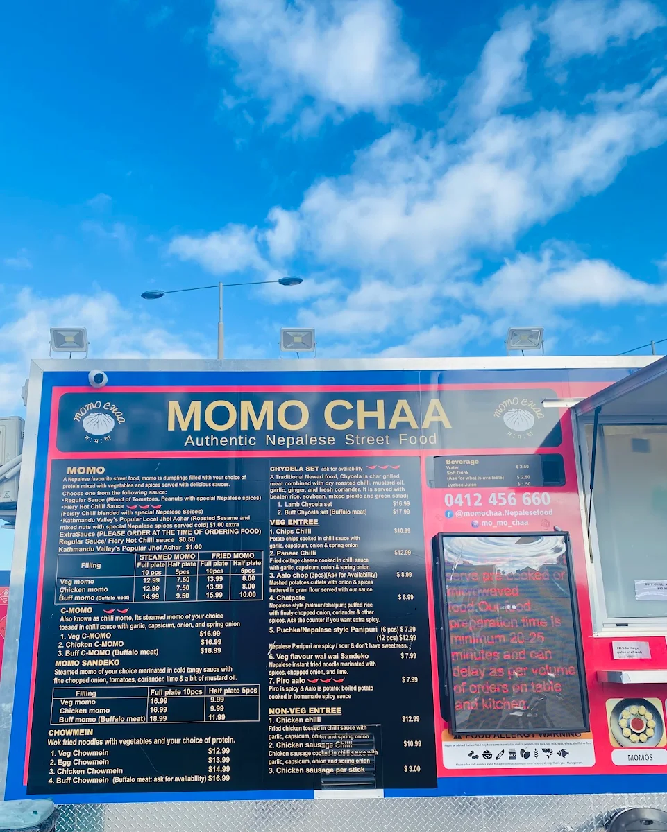 Menu, MOMO CHAA CRAIGIEBURN