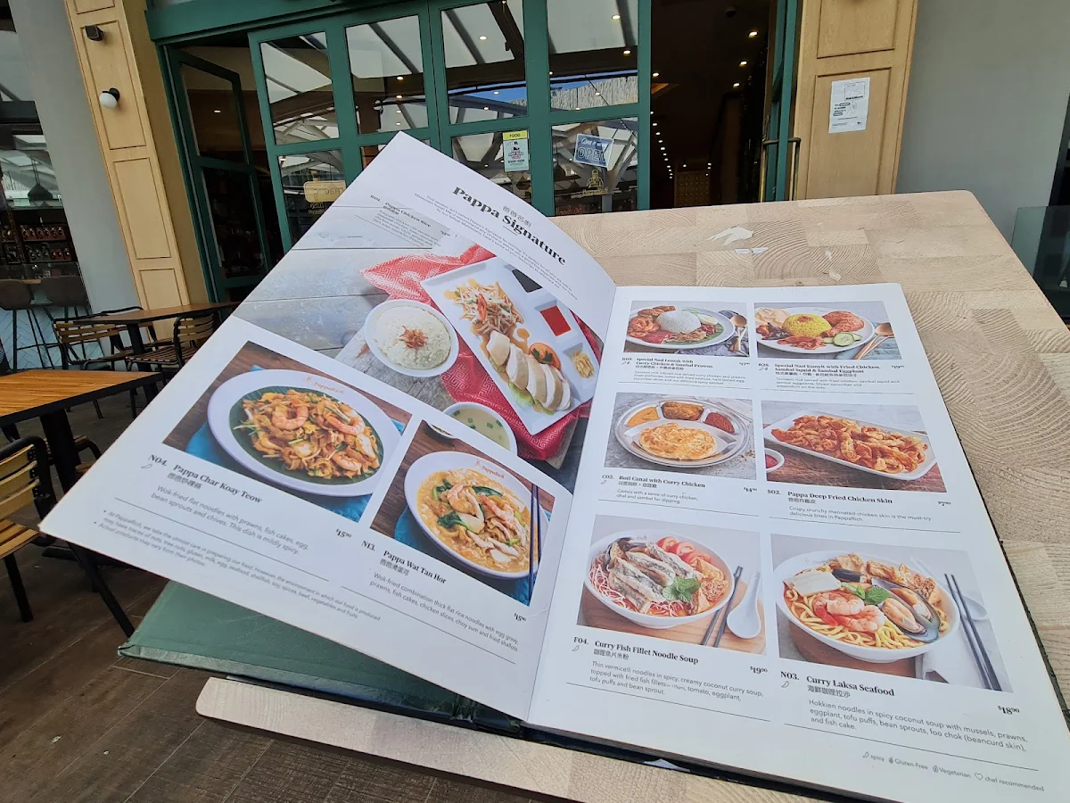 Menu, PappaRich Northland