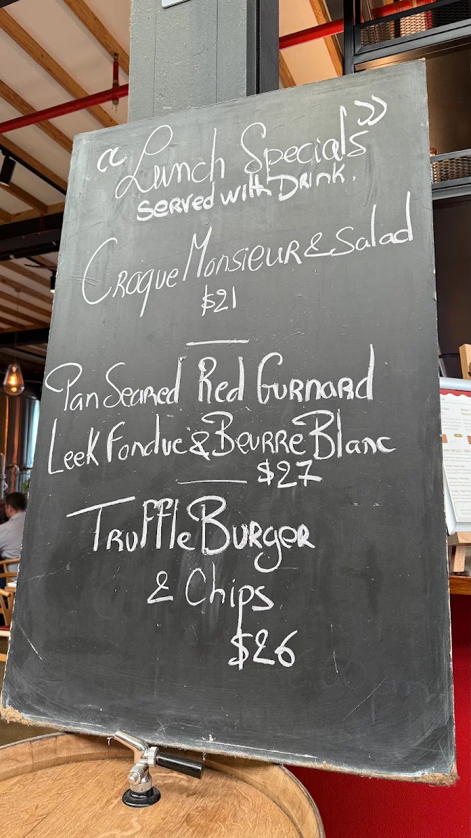 Menu, Frenchies Bistro and Brewery
