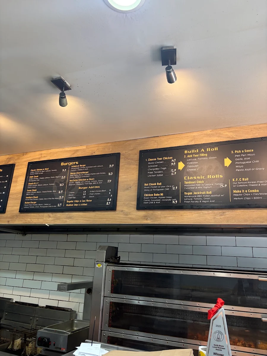 Menu, Chooks
