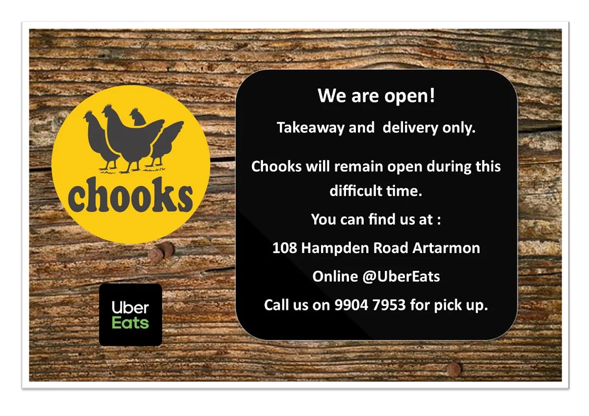 Menu, Chooks