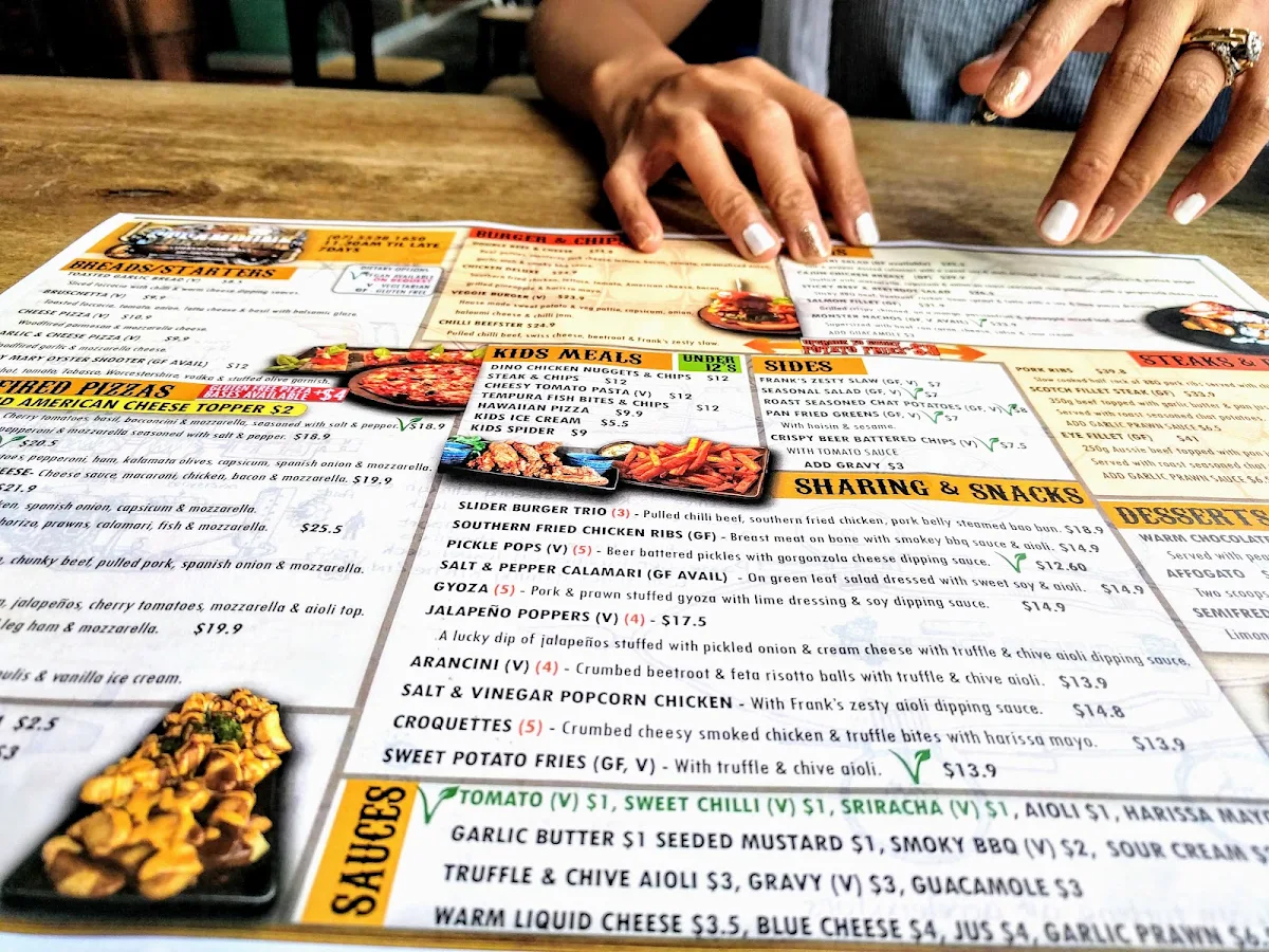 Menu, Cavill Lane Surfers Paradise
