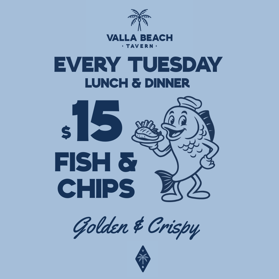 Menu, Valla Beach Tavern