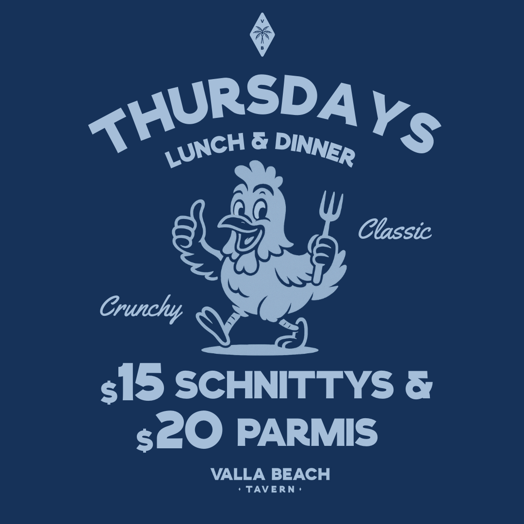 Menu, Valla Beach Tavern