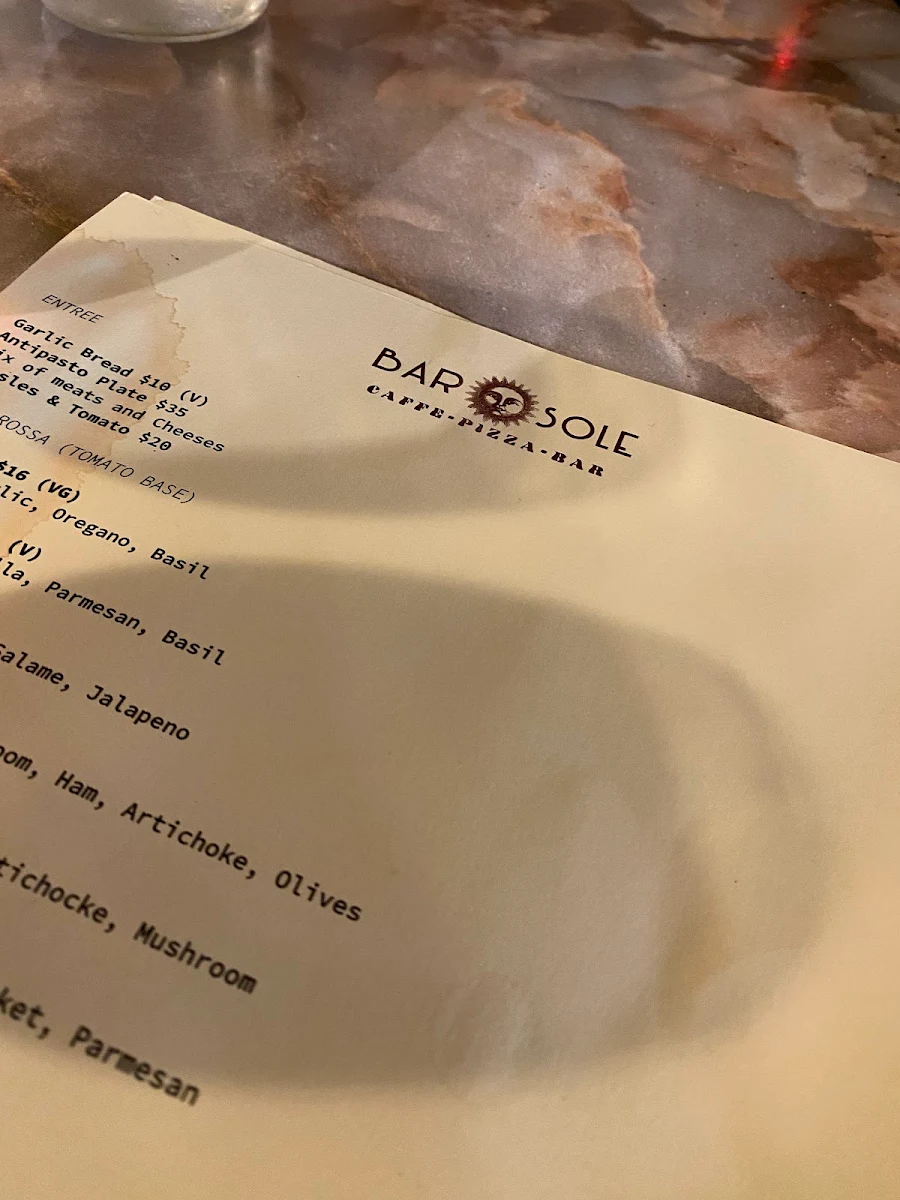 Menu, Bar Solè