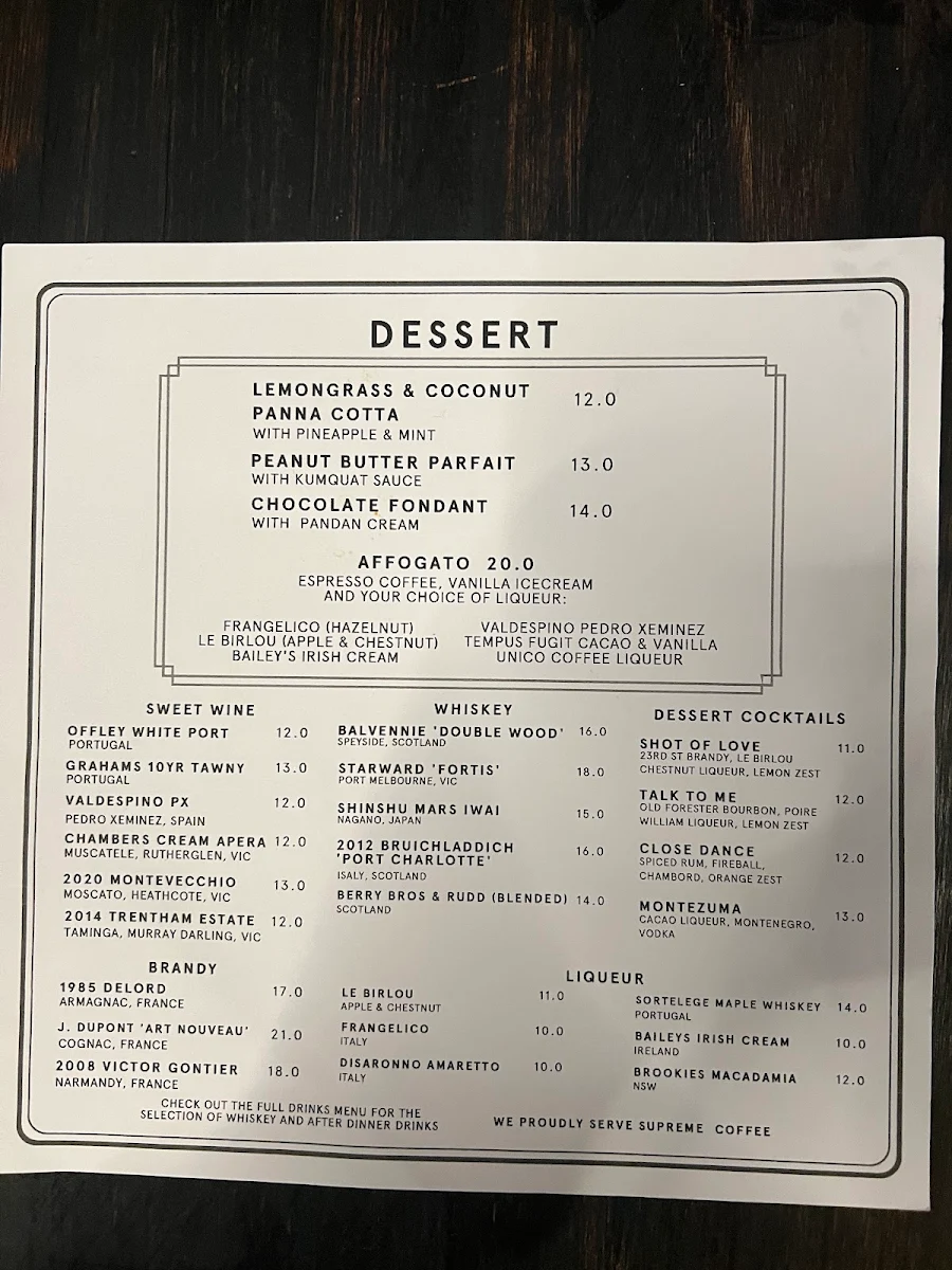 Menu, Betel Boy