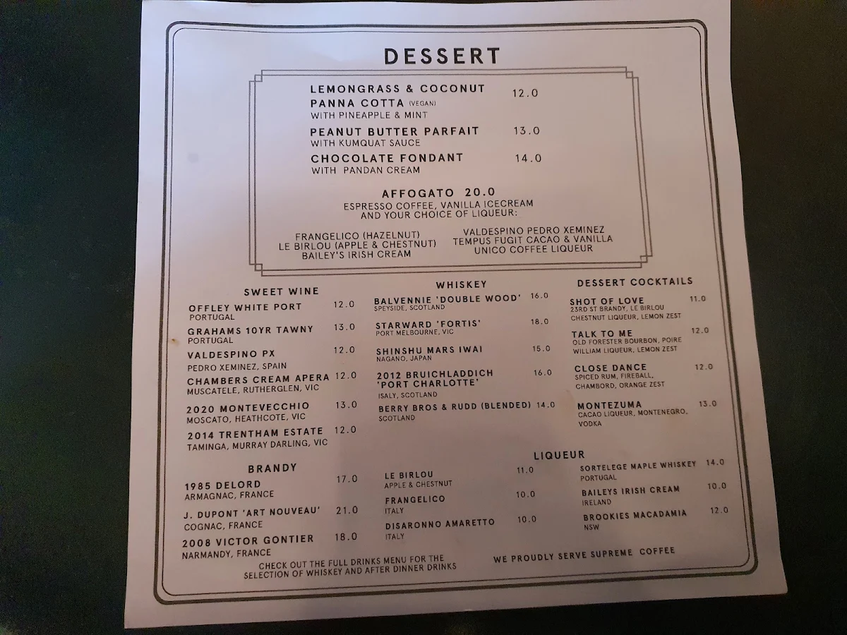 Menu, Betel Boy