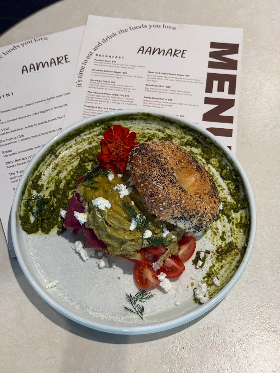 Menu, aamare cafe