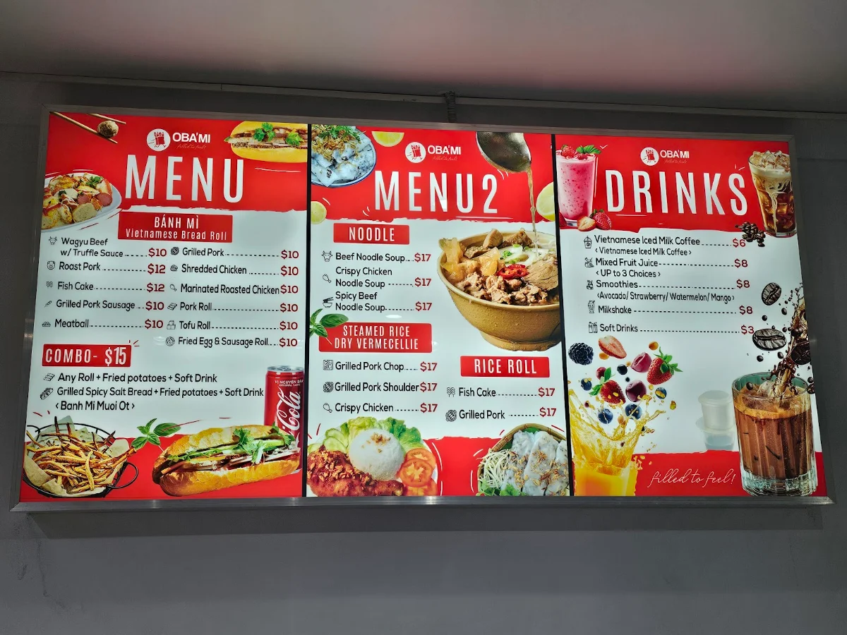 Menu, OBA'MI
