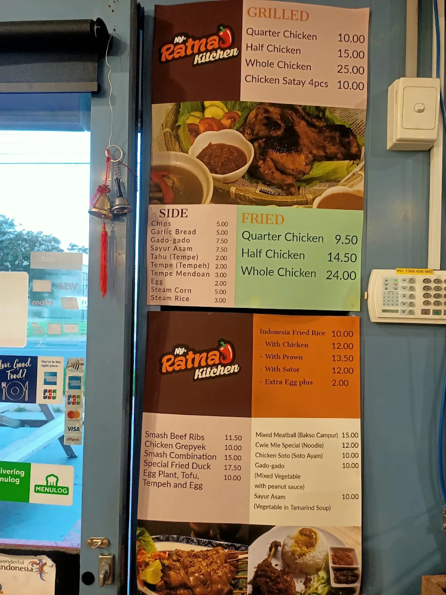 Menu, Ny Ratna Kitchen