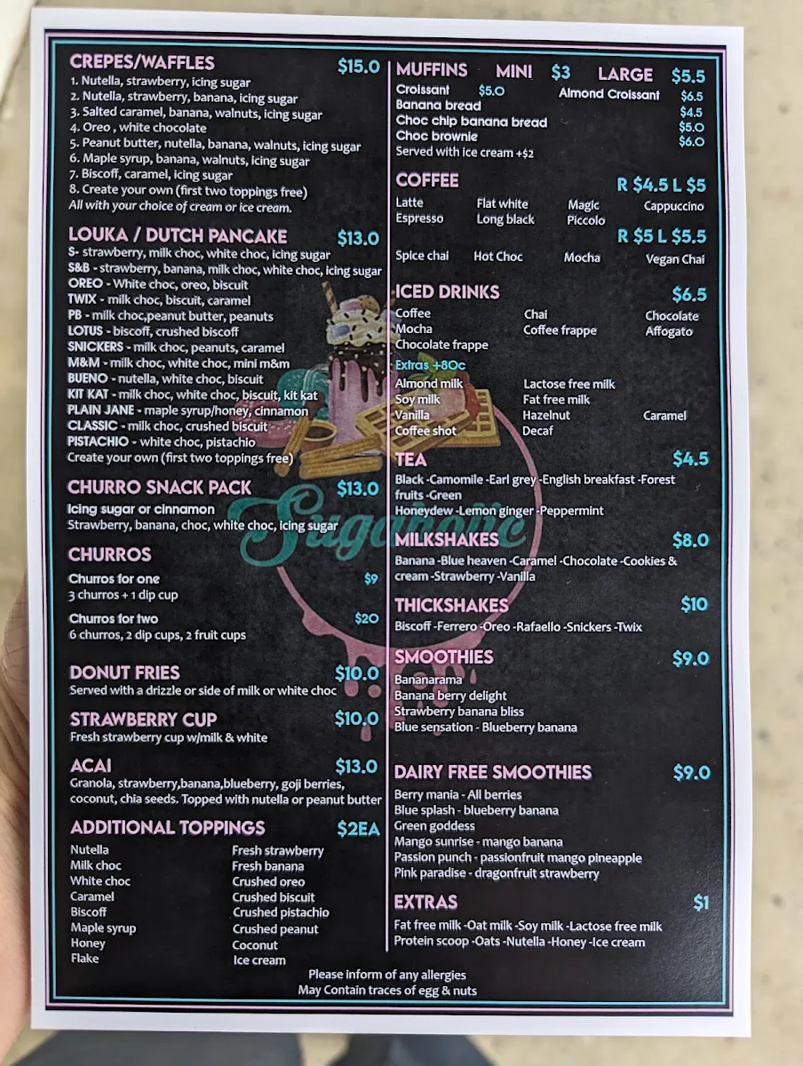 Menu, Sugaholic