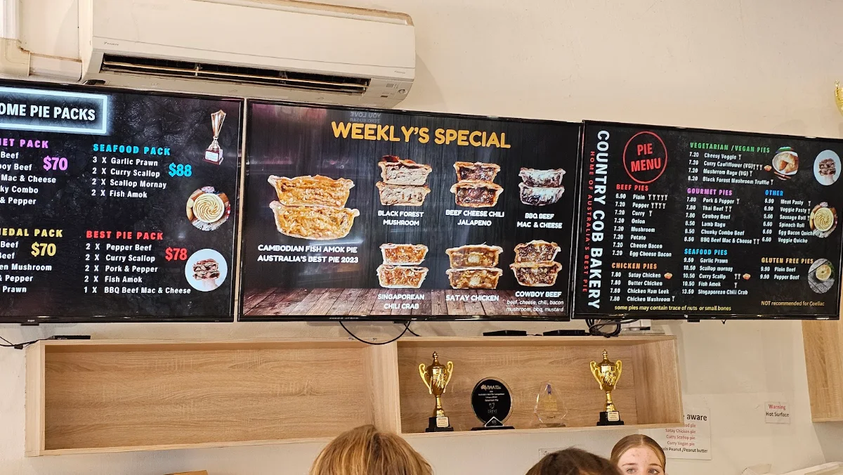 Menu, Country Cob Bakery - Kyneton