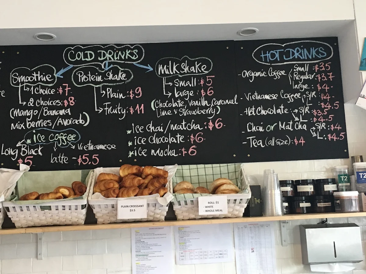 Menu, Nimba bakehouse