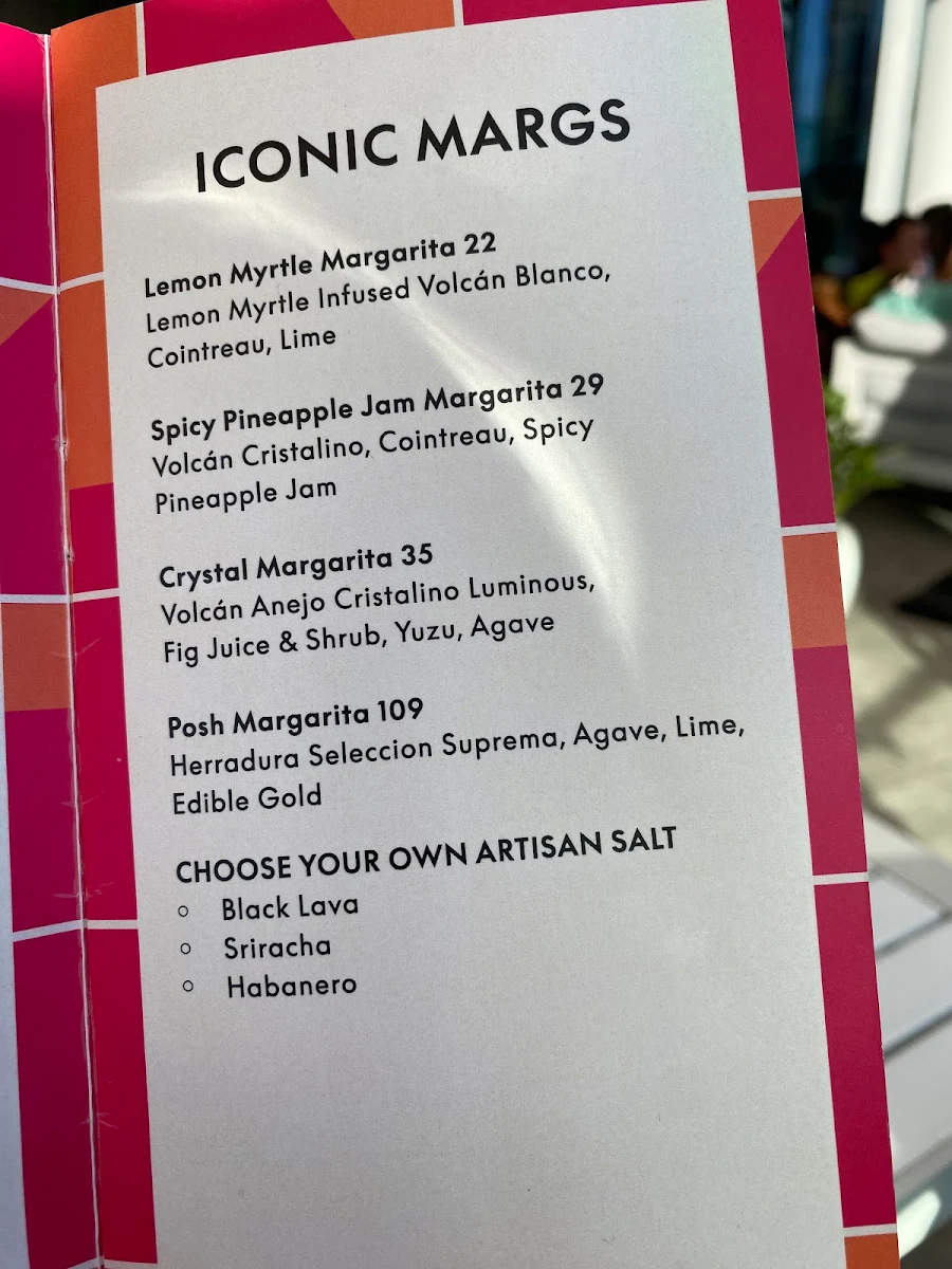 Menu, WET Deck