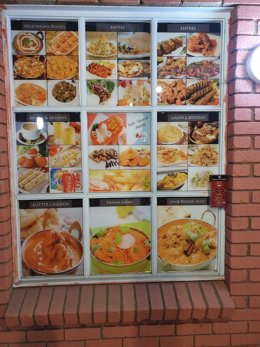 Menu, Delhi Diamond Authentic Indian Restaurant