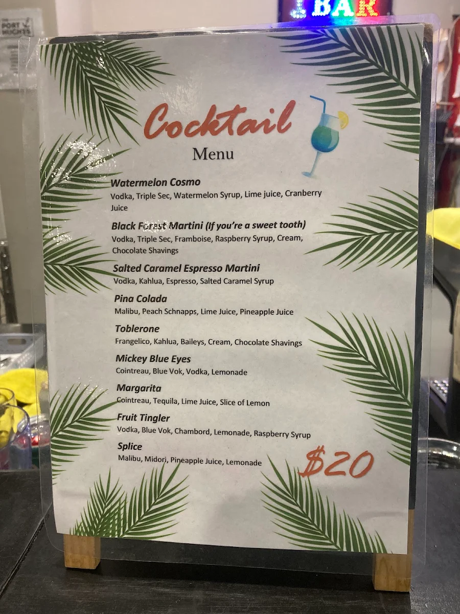 Menu, The Port Hughes Tavern
