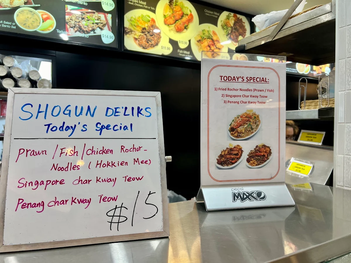Menu, Shogun Sushi