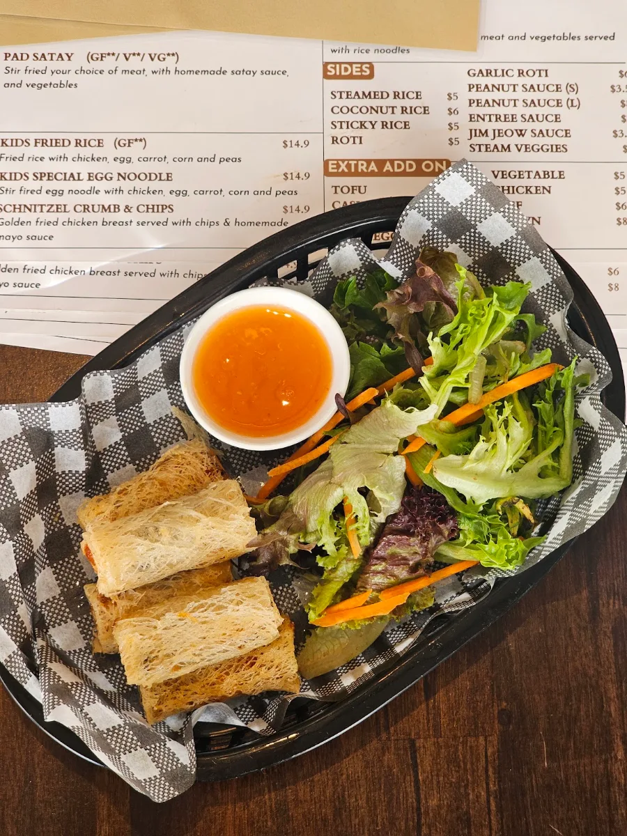 Menu, Rustic Thai Cuisine