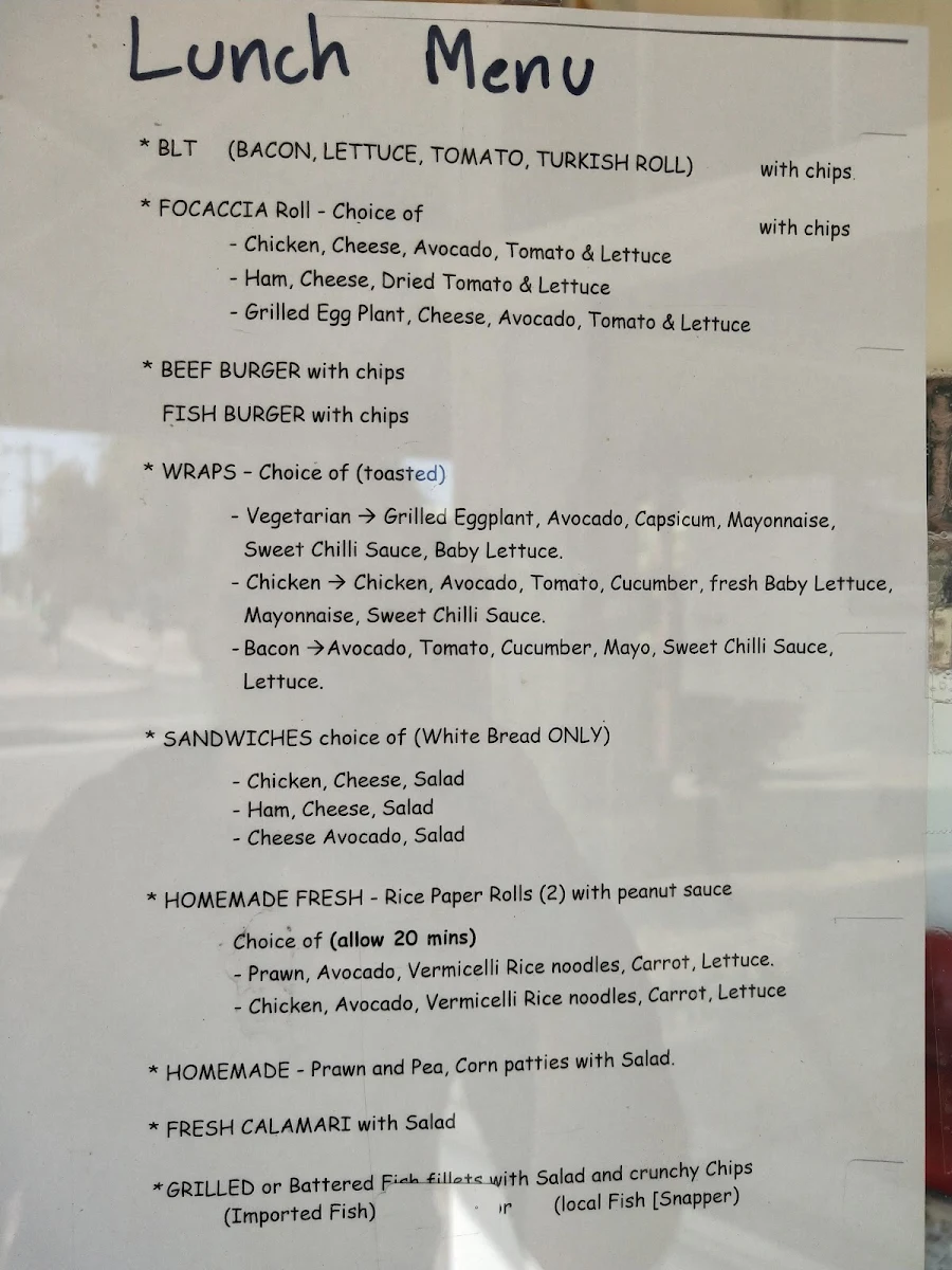 Menu, Pannarai - Cafe & Restaurant