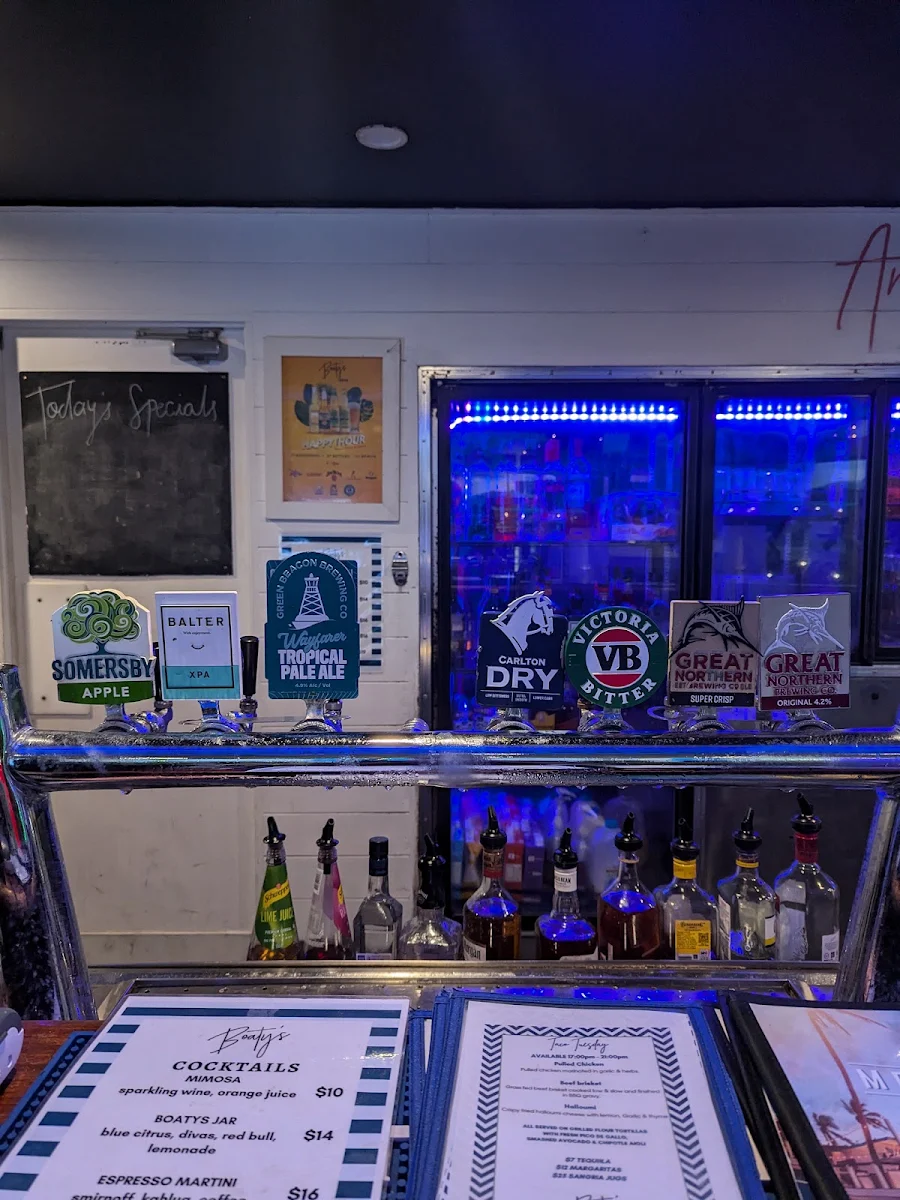 Menu, The Boat House (Boaty's)