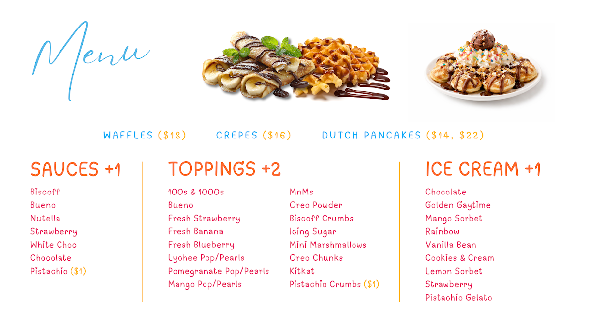 Menu, Dorky Treats